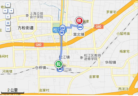 东升路文翔距松江火車站有多少公里