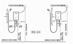 淋浴房电热水器安装图（电热水器装淋浴房示意图）