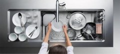 单槽洗碗机预留水电图（集成洗碗机水电示意图）