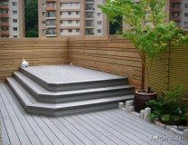 户外塑木地板样式优雅（室外庭院塑木地板）