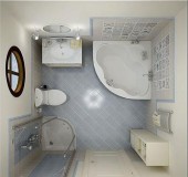 4平方卫生间设计浴缸正方形（4平米卫生间浴缸设计效果图）
