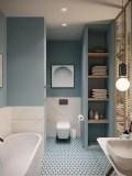 卫生间马桶背景瓷砖效果图片（卫生间马桶背后的造型瓷砖效果图）