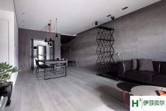 2021黑白灰装修适合的木地板（黑白灰经典现代风格深灰色木地板）