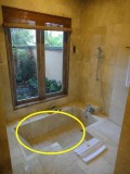 浴室下沉浴缸装修效果图（浴缸浴室效果图）