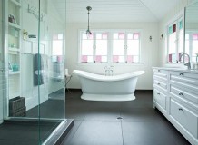 卫生间浴缸淋浴房一体设计图片（卫生间不要隔断淋浴房浴缸效果图）