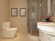 主卫正方形浴缸和淋浴间效果图（主卫生间浴缸和淋浴布局图效果图）