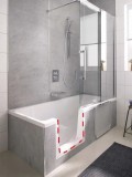 长方形浴缸和淋浴并存设计图（2平米卫生间浴缸和淋浴并存设计图）