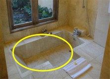 卫生间下沉浴缸效果图（卫生间有浴缸布局最佳效果图）
