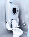 洗衣机排水怎么和坐便器连接（壁挂洗衣机如何与马桶共排水）