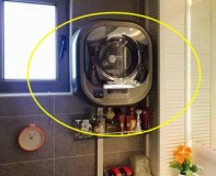 马桶上边装壁挂式洗衣机的效果图（卫生间马桶洗衣机最佳布局图）