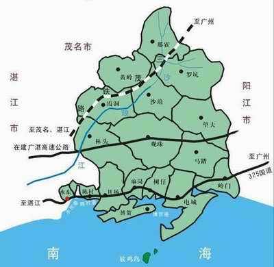 广东省茂名市有多少个县