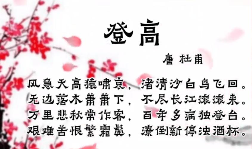 杜甫的名诗《登高》 被誉为 古今七言律诗之冠 但为何不押韵