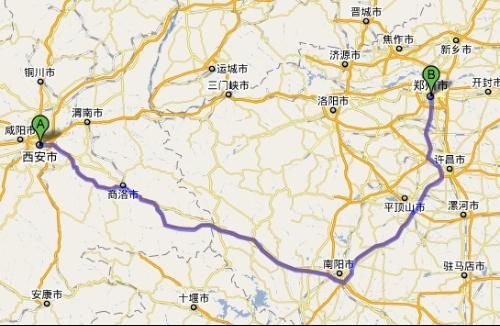 河南郑州到陕西西安有多少公里