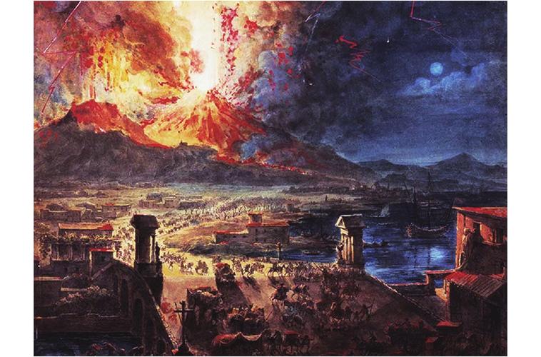 公元79年维苏威火山大爆发吞没了罗马第二大城市