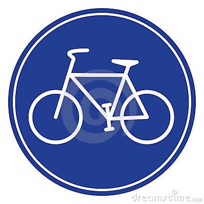 一个蓝色自行车的标志是什么意思