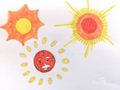 怎么用颜色画太阳代表一年四季