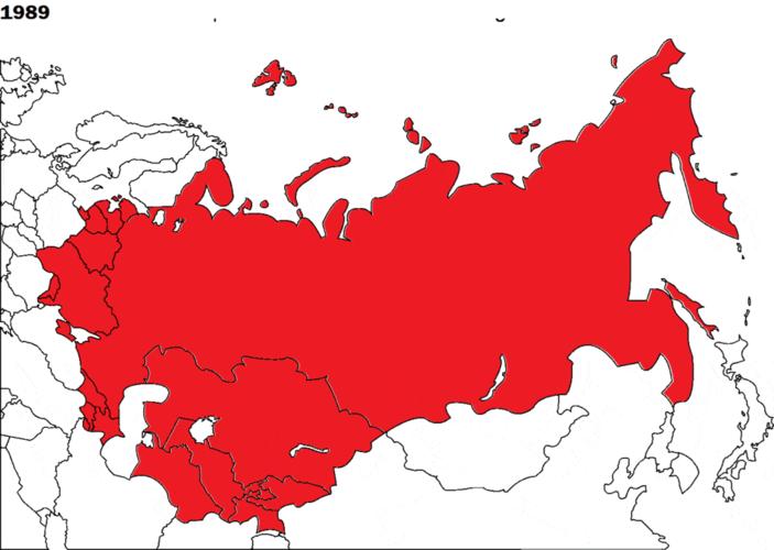 苏联在地图上的位置