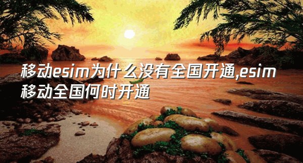 移动esim为什么没有全国开通,esim移动全国何时开通