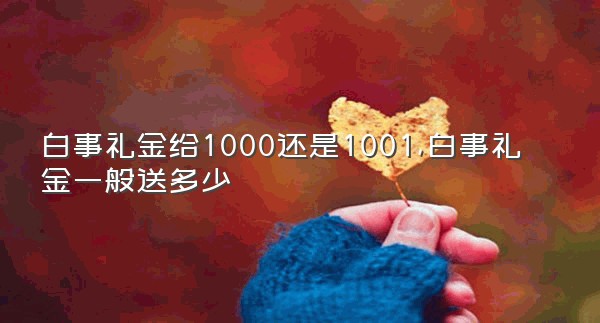 白事礼金给1000还是1001,白事礼金一般送多少