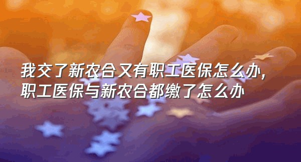 我交了新农合又有职工医保怎么办,职工医保与新农合都缴了怎么办