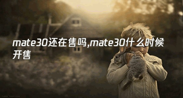 mate30还在售吗,mate30什么时候开售