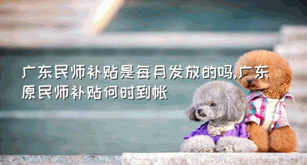 广东民师补贴是每月发放的吗,广东原民师补贴何时到帐