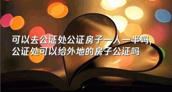 可以去公证处公证房子一人一半吗,公证处可以给外地的房子公证吗