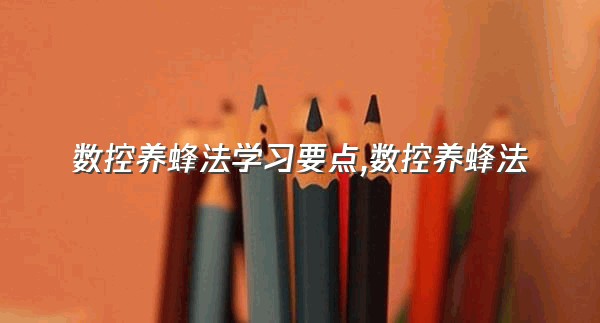 数控养蜂法学习要点,数控养蜂法