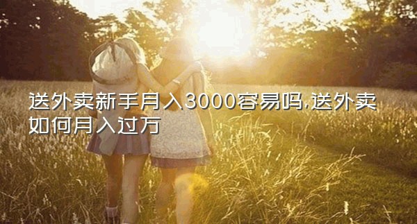 送外卖新手月入3000容易吗,送外卖如何月入过万