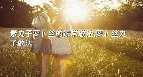 素丸子萝卜丝的家常做法,萝卜丝丸子做法