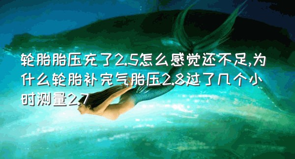 轮胎胎压充了2.5怎么感觉还不足,为什么轮胎补完气胎压2.8过了几个小时测量2.7