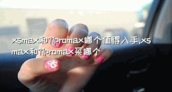 xsmax和11promax哪个值得入手,xsmax和11promax买哪个