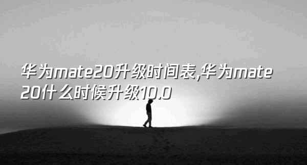 华为mate20升级时间表,华为mate20什么时候升级10.0