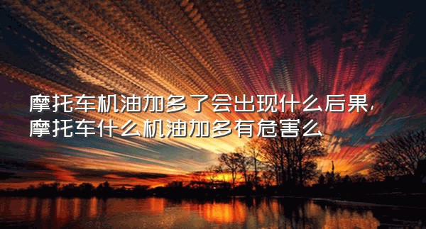 摩托车机油加多了会出现什么后果,摩托车什么机油加多有危害么