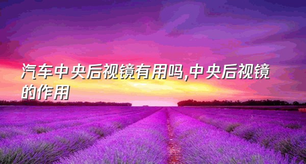 汽车中央后视镜有用吗,中央后视镜的作用