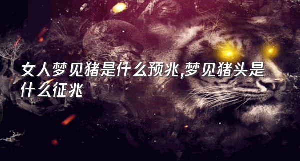 女人梦见猪是什么预兆,梦见猪头是什么征兆