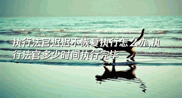 执行法官迟迟不恢复执行怎么办,执行法官多少时间执行完毕