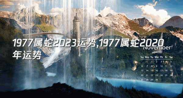 1977属蛇2023运势,1977属蛇2020年运势