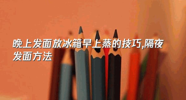 晚上发面放冰箱早上蒸的技巧,隔夜发面方法