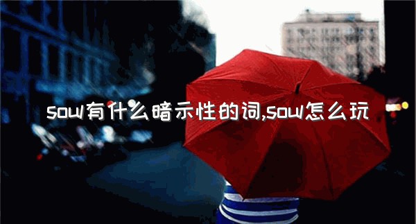 soul有什么暗示性的词,soul怎么玩