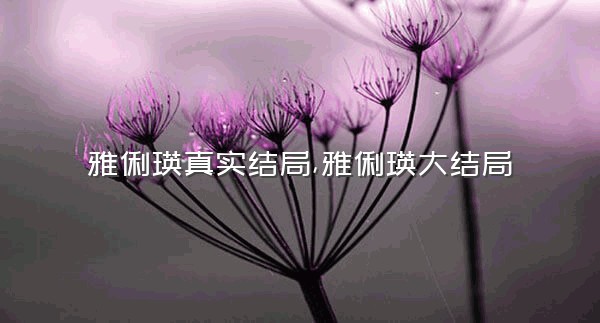 雅俐瑛真实结局,雅俐瑛大结局