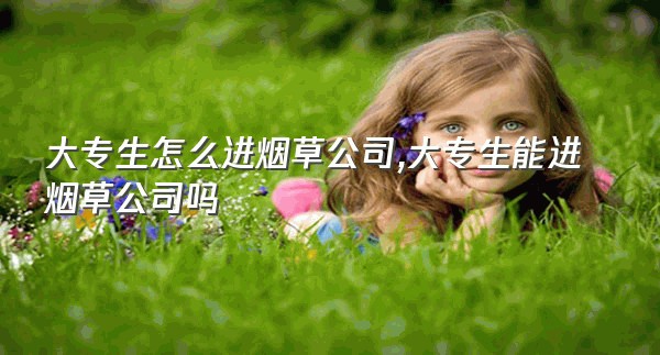 大专生怎么进烟草公司,大专生能进烟草公司吗