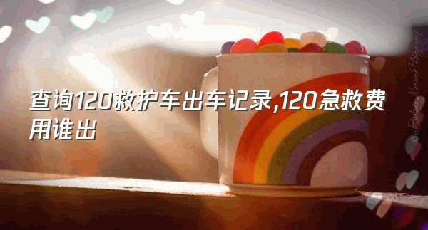 查询120救护车出车记录,120急救费用谁出