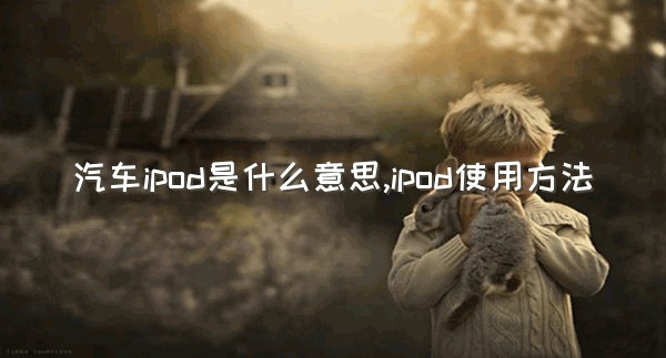 汽车ipod是什么意思,ipod使用方法