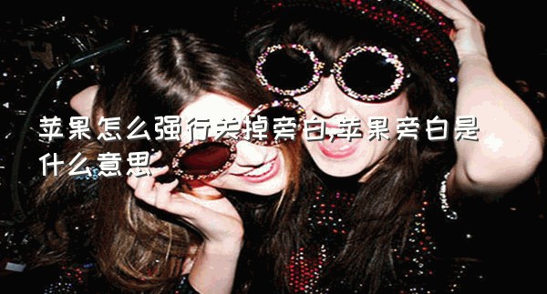 苹果怎么强行关掉旁白,苹果旁白是什么意思