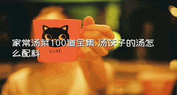 家常汤菜100道全集,汤饺子的汤怎么配料