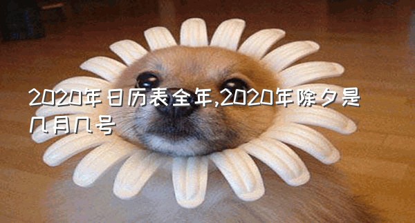 2020年日历表全年,2020年除夕是几月几号