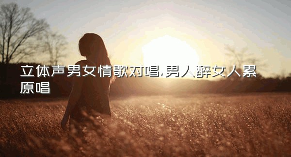 立体声男女情歌对唱,男人醉女人累原唱