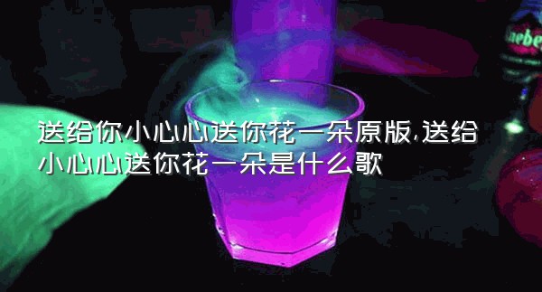 送给你小心心送你花一朵原版,送给小心心送你花一朵是什么歌