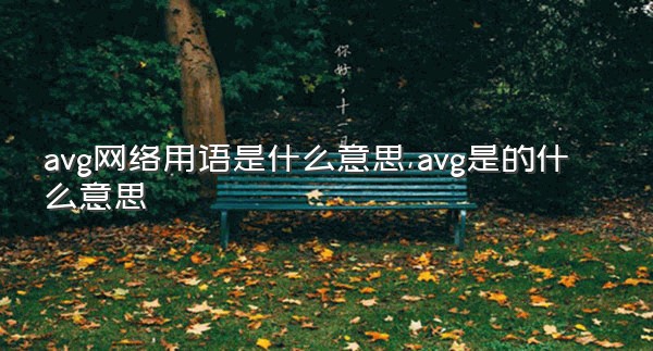 avg网络用语是什么意思,avg是的什么意思